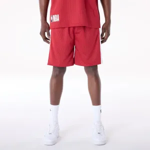 New Era Sport Shorts Miami Heat NBA Graphic Dark Red Mesh Shorts