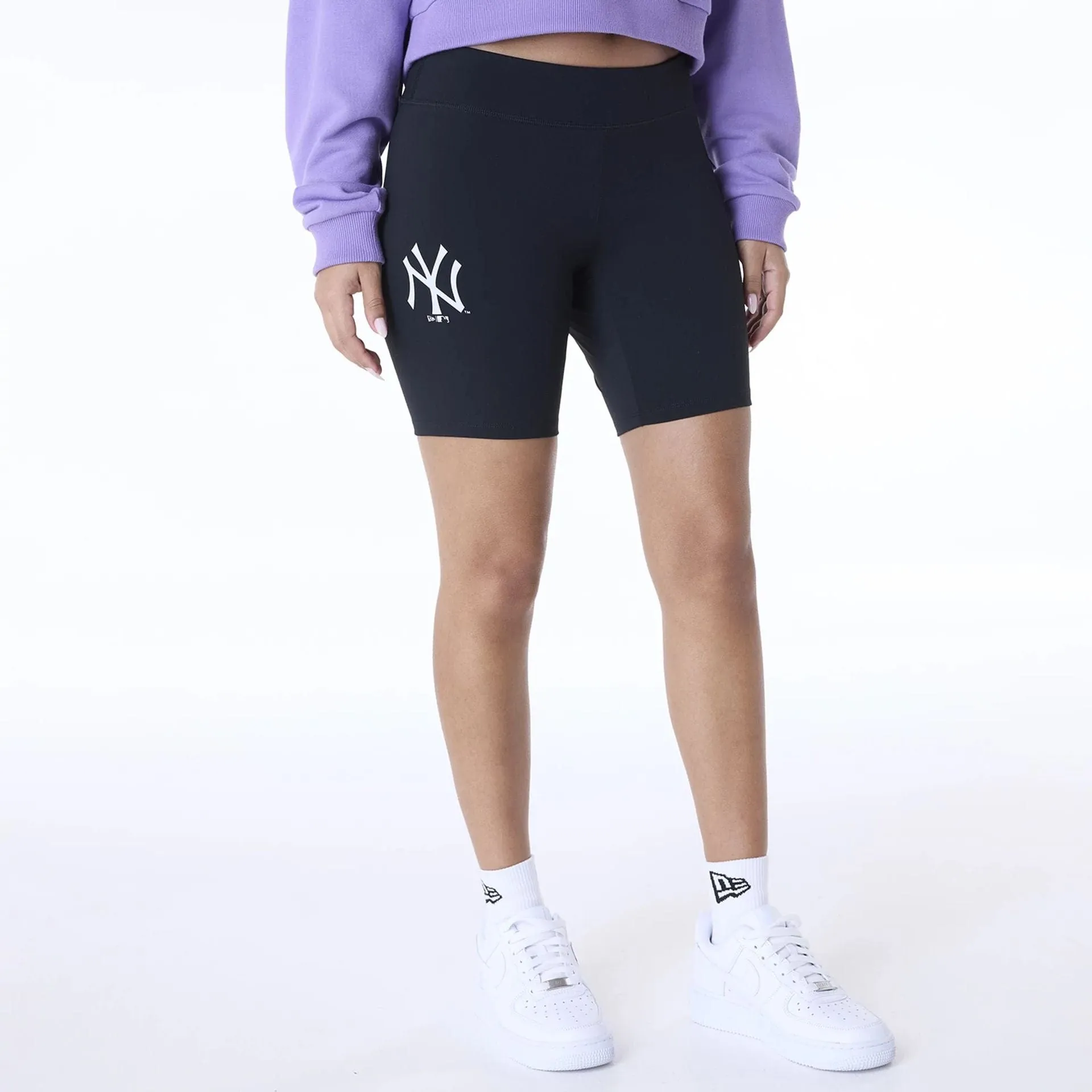 New Era Sport Shorts New York Yankees Womens MLB League Essential Black Cycling Shorts