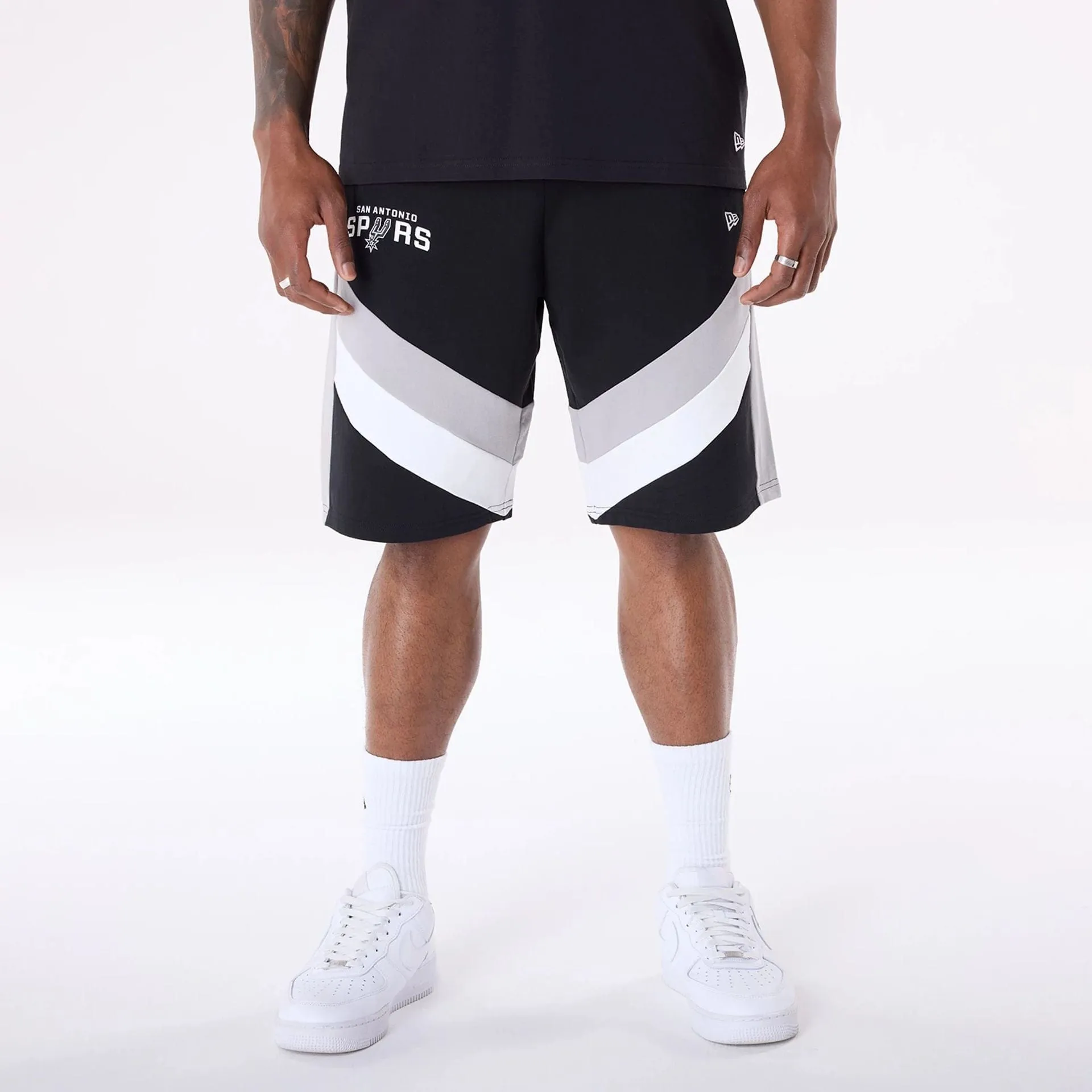 New Era Sport Shorts San Antonio Spurs NBA Panel Black Shorts