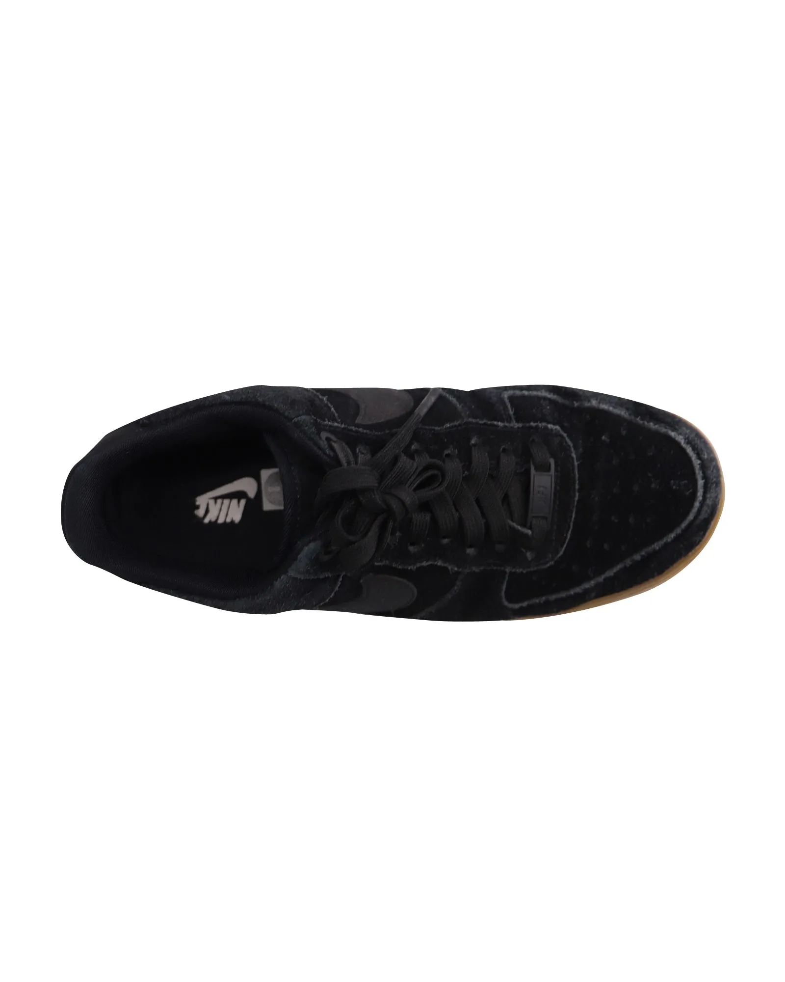 Nike Air Force 1 07 LV8 in Black Gum Suede