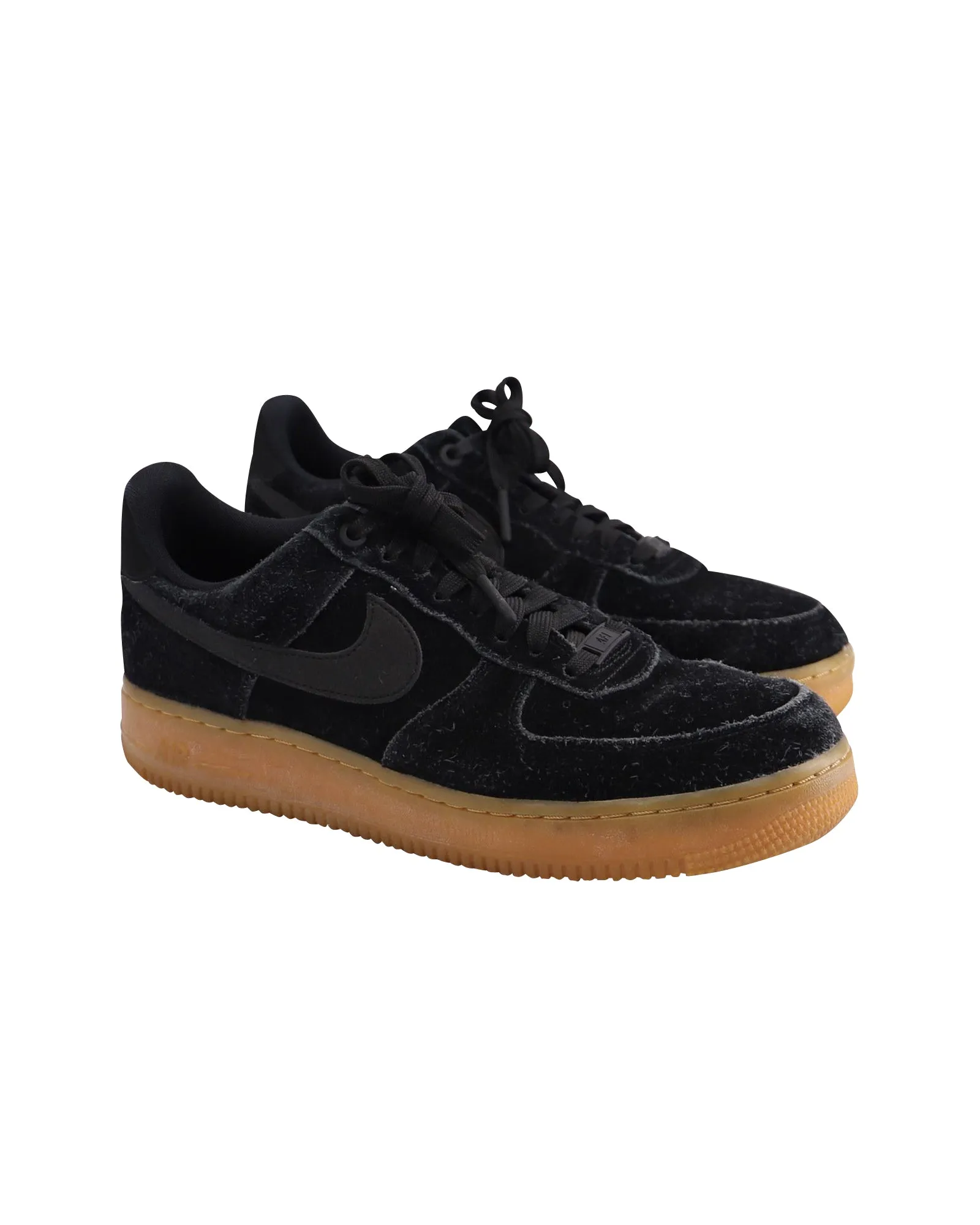 Nike Air Force 1 07 LV8 in Black Gum Suede