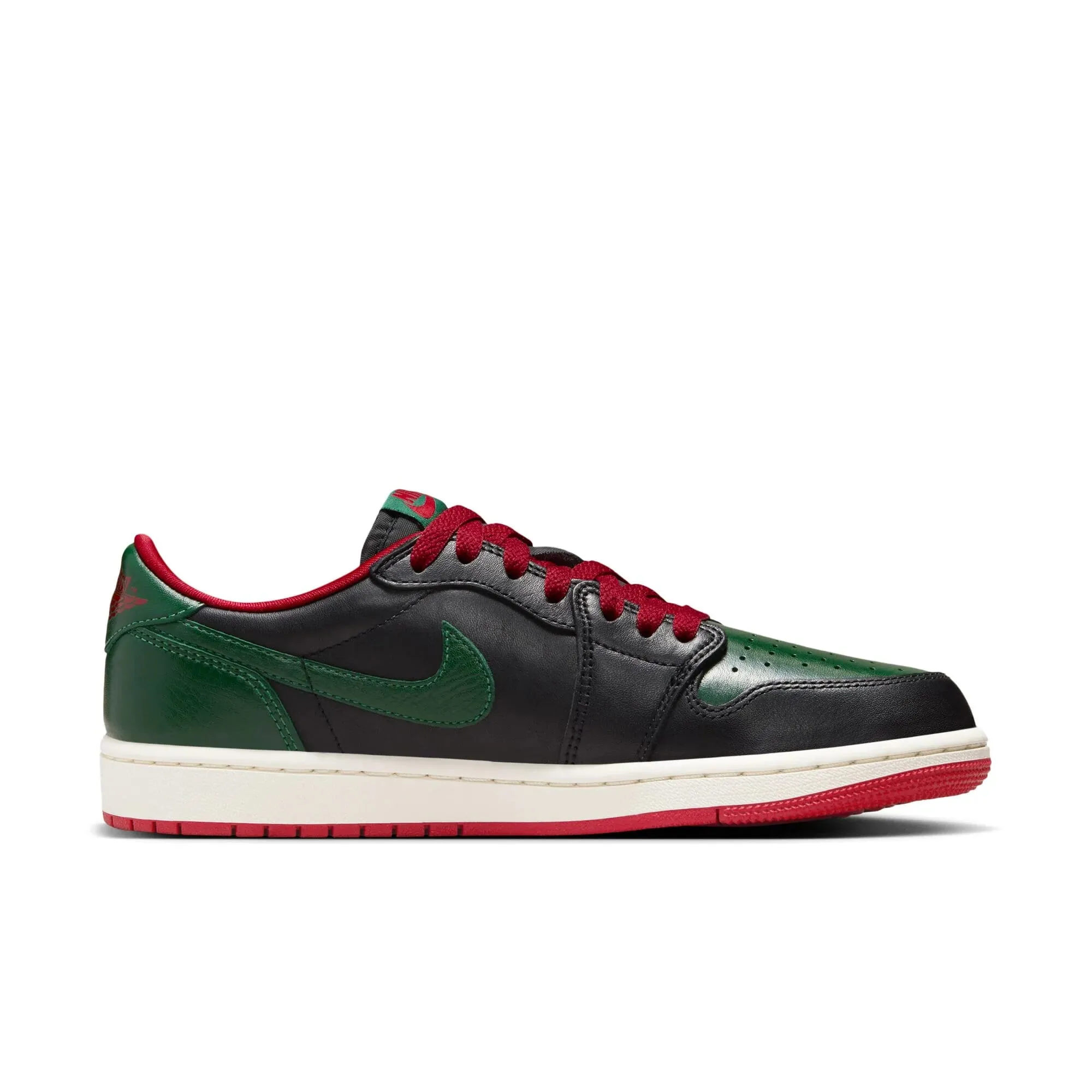 Nike Air Jordan 1 Retro Low OG Black/Gorge Green-Varsity Red  CZ0775-036 Women's