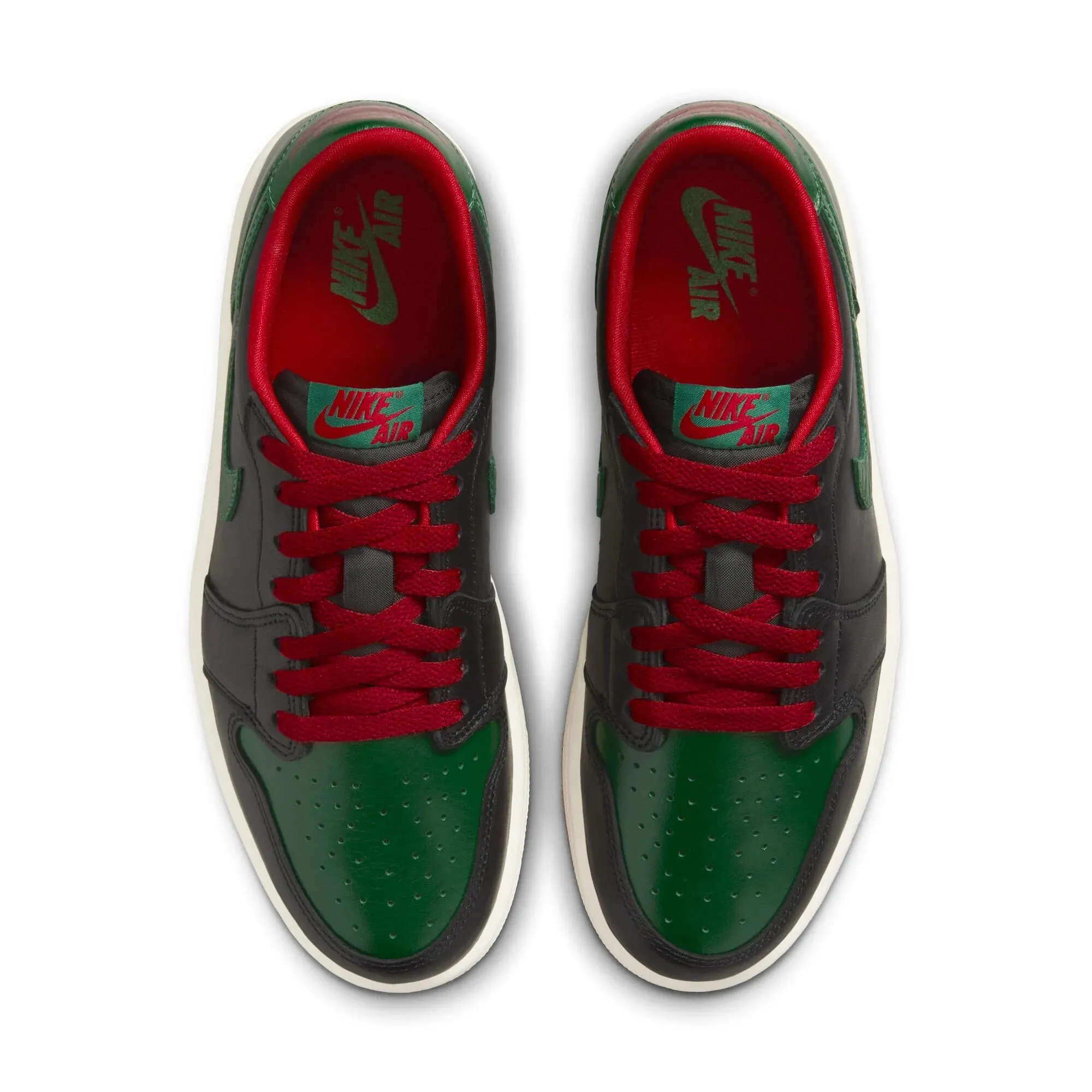 Nike Air Jordan 1 Retro Low OG Black/Gorge Green-Varsity Red  CZ0775-036 Women's