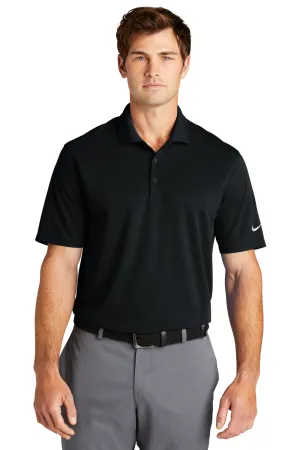 Nike Mens Dri-Fit Moisture Wicking Micro Pique 2.0 Short Sleeve Polo Shirt - Black