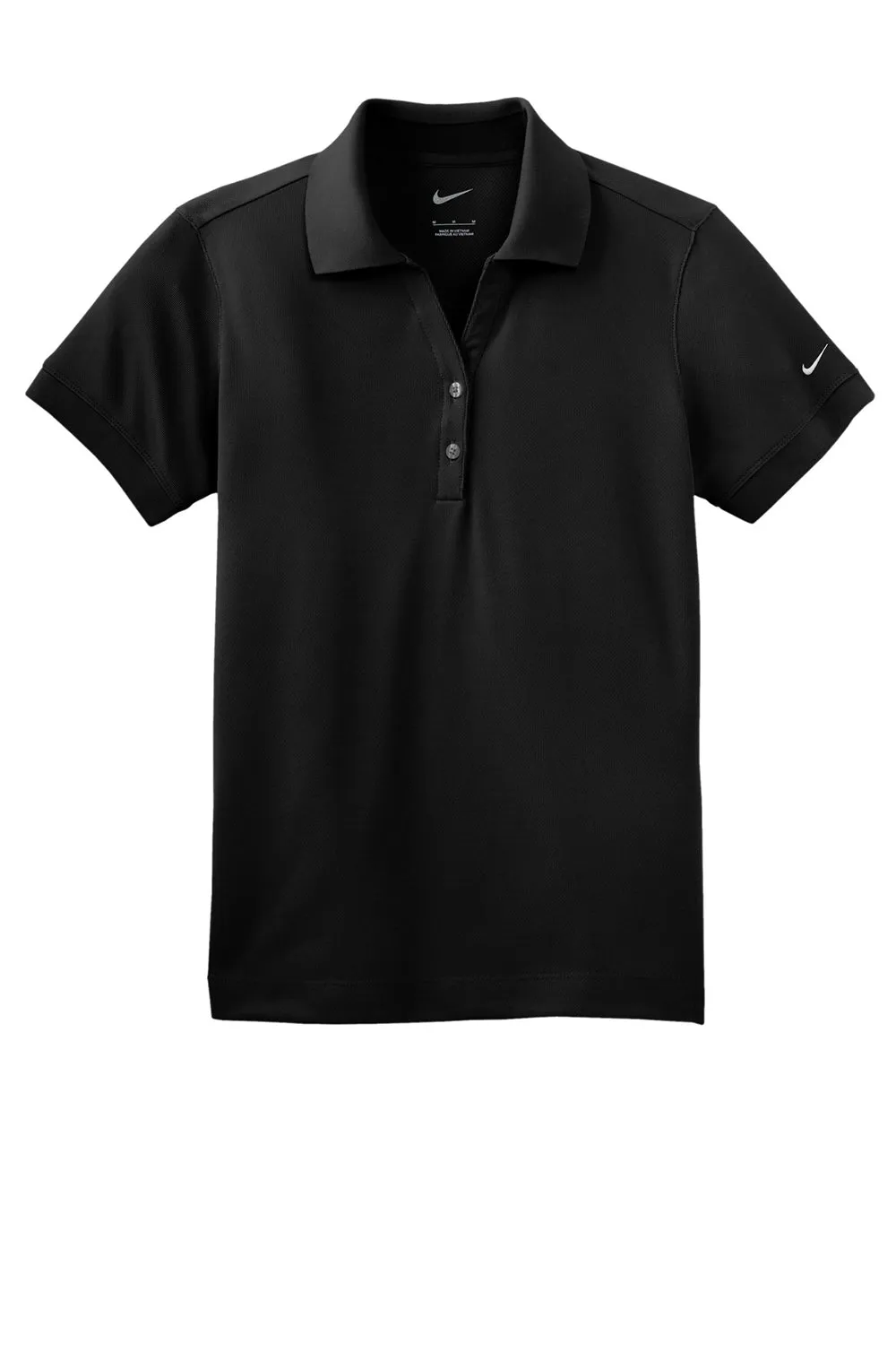 Nike Womens Classic Dri-Fit Moisture Wicking Short Sleeve Polo Shirt - Black