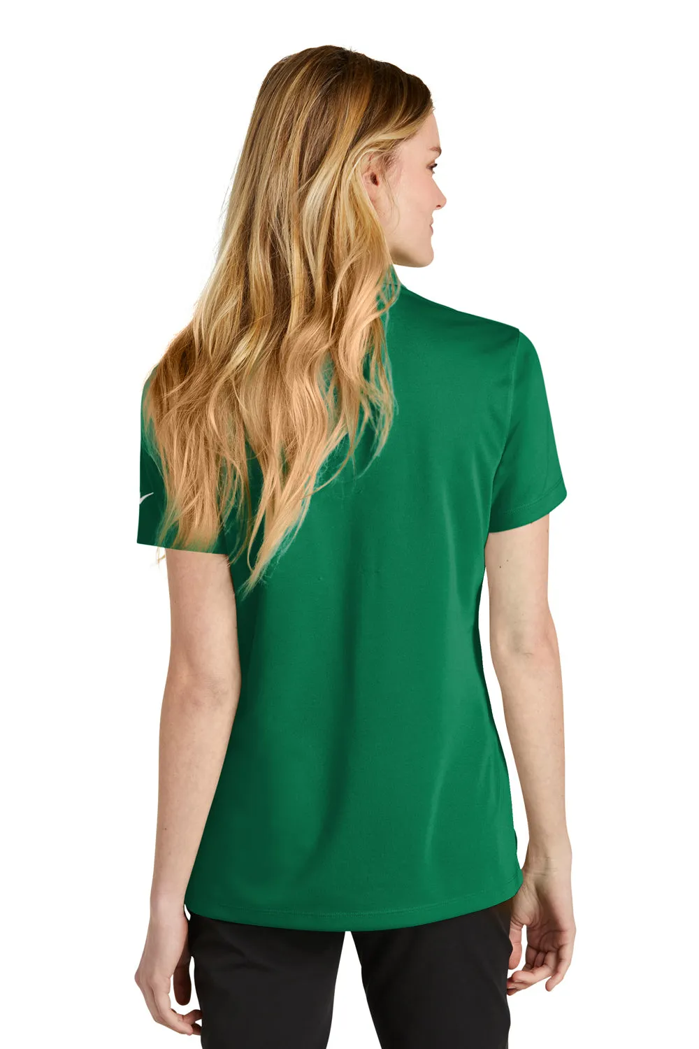 Nike Womens Dri-Fit Moisture Wicking Micro Pique 2.0 Short Sleeve Polo Shirt - Lucid Green