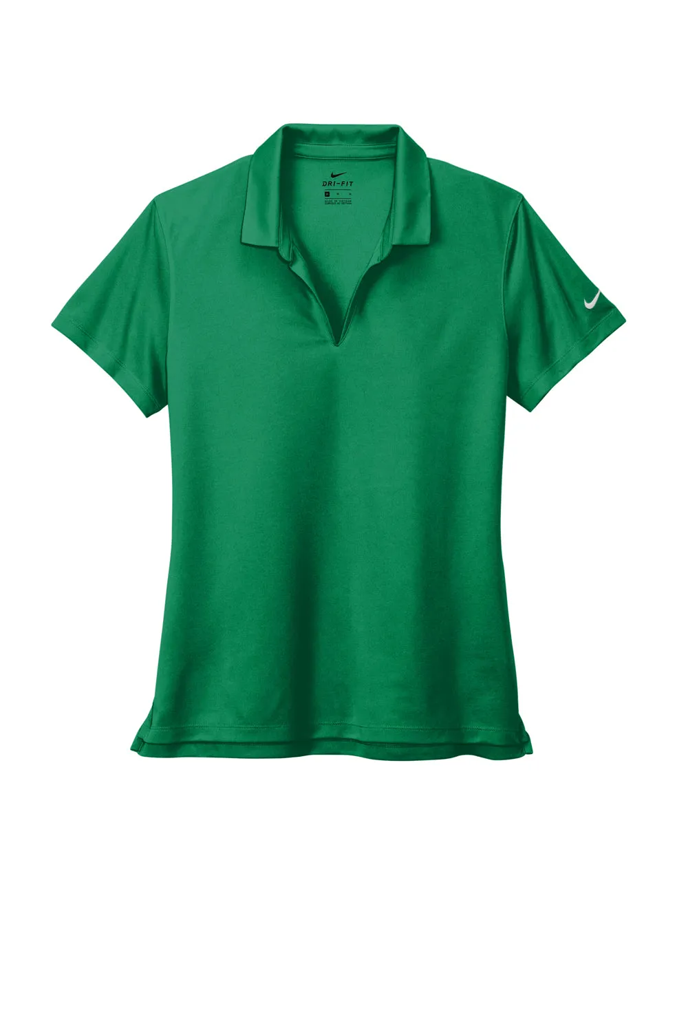 Nike Womens Dri-Fit Moisture Wicking Micro Pique 2.0 Short Sleeve Polo Shirt - Lucid Green