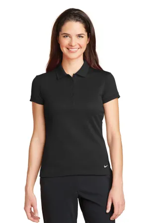 Nike Womens Icon Dri-Fit Moisture Wicking Short Sleeve Polo Shirt - Black