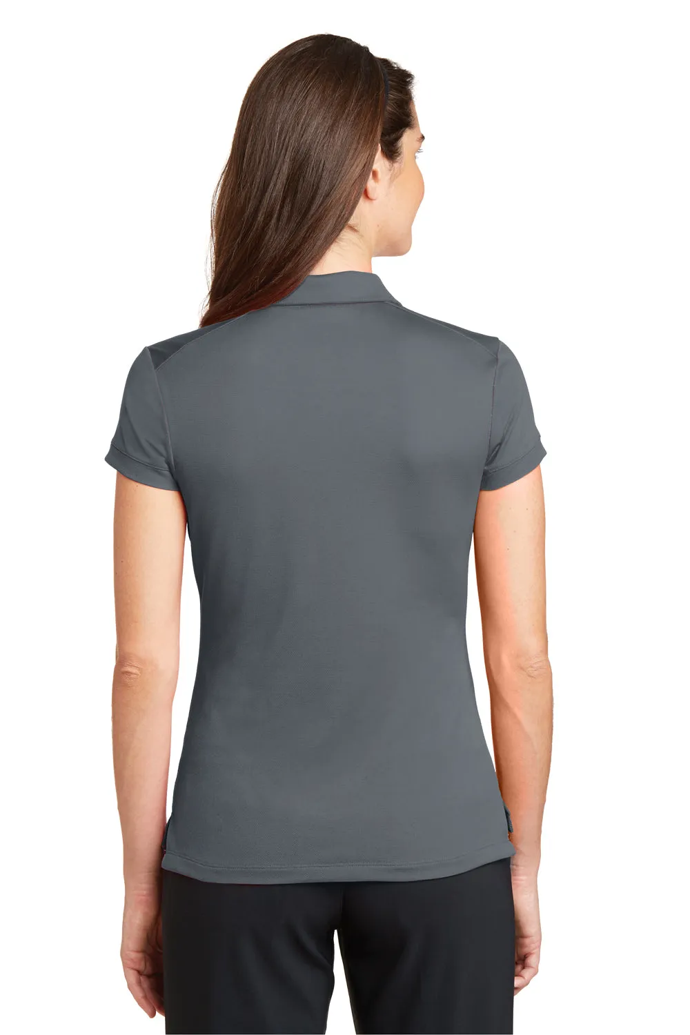 Nike Womens Icon Dri-Fit Moisture Wicking Short Sleeve Polo Shirt - Dark Grey