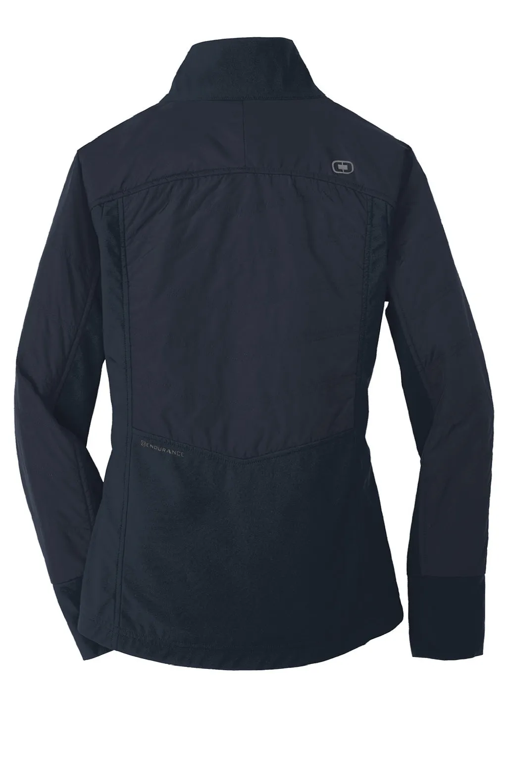 Ogio Womens Endurance Brink Wind & Water Resistant Full Zip Jacket - Propel Navy Blue