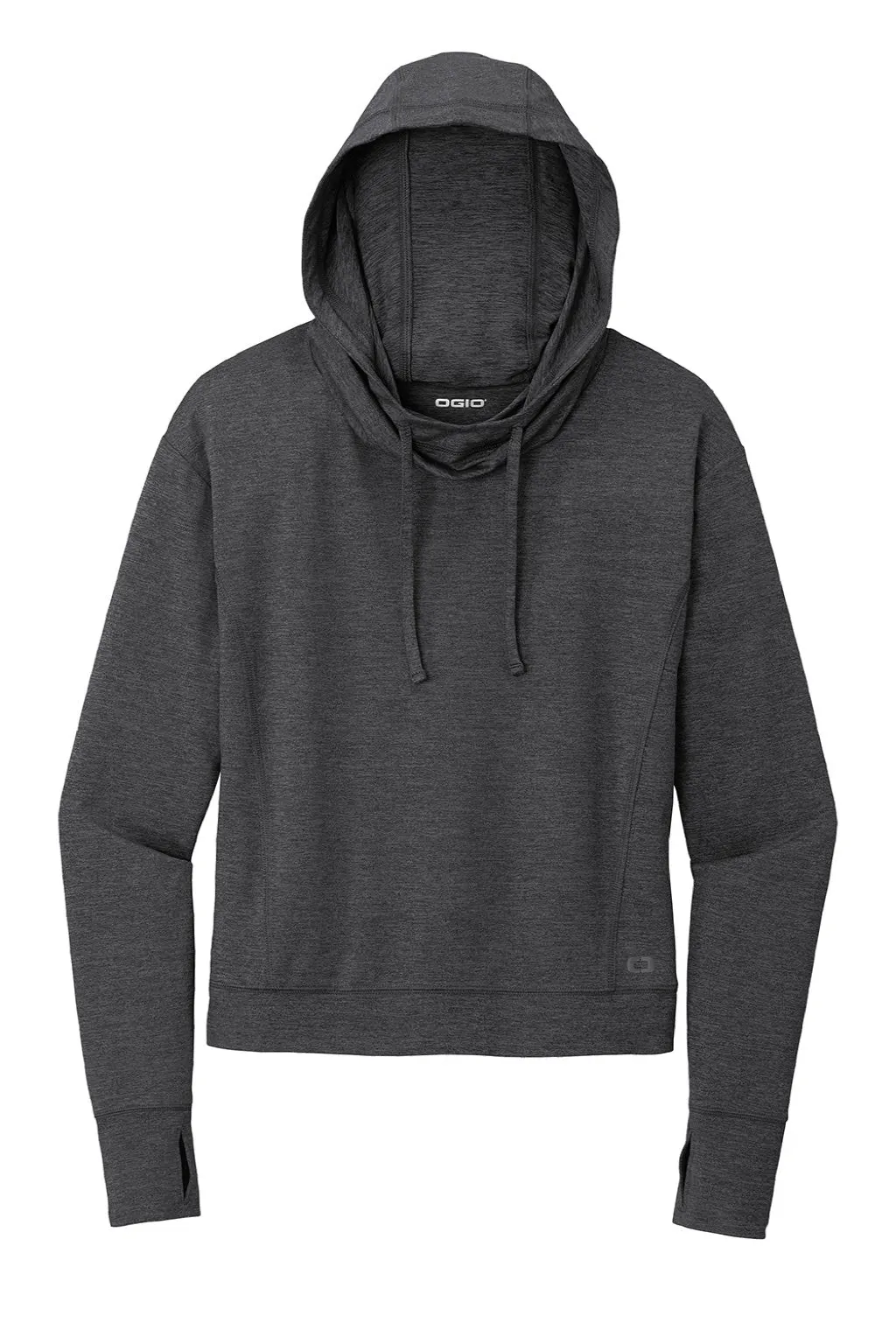 Ogio Womens Endurance Force Moisture Wicking Hooded Sweatshirt Hoodie - Heather Blacktop