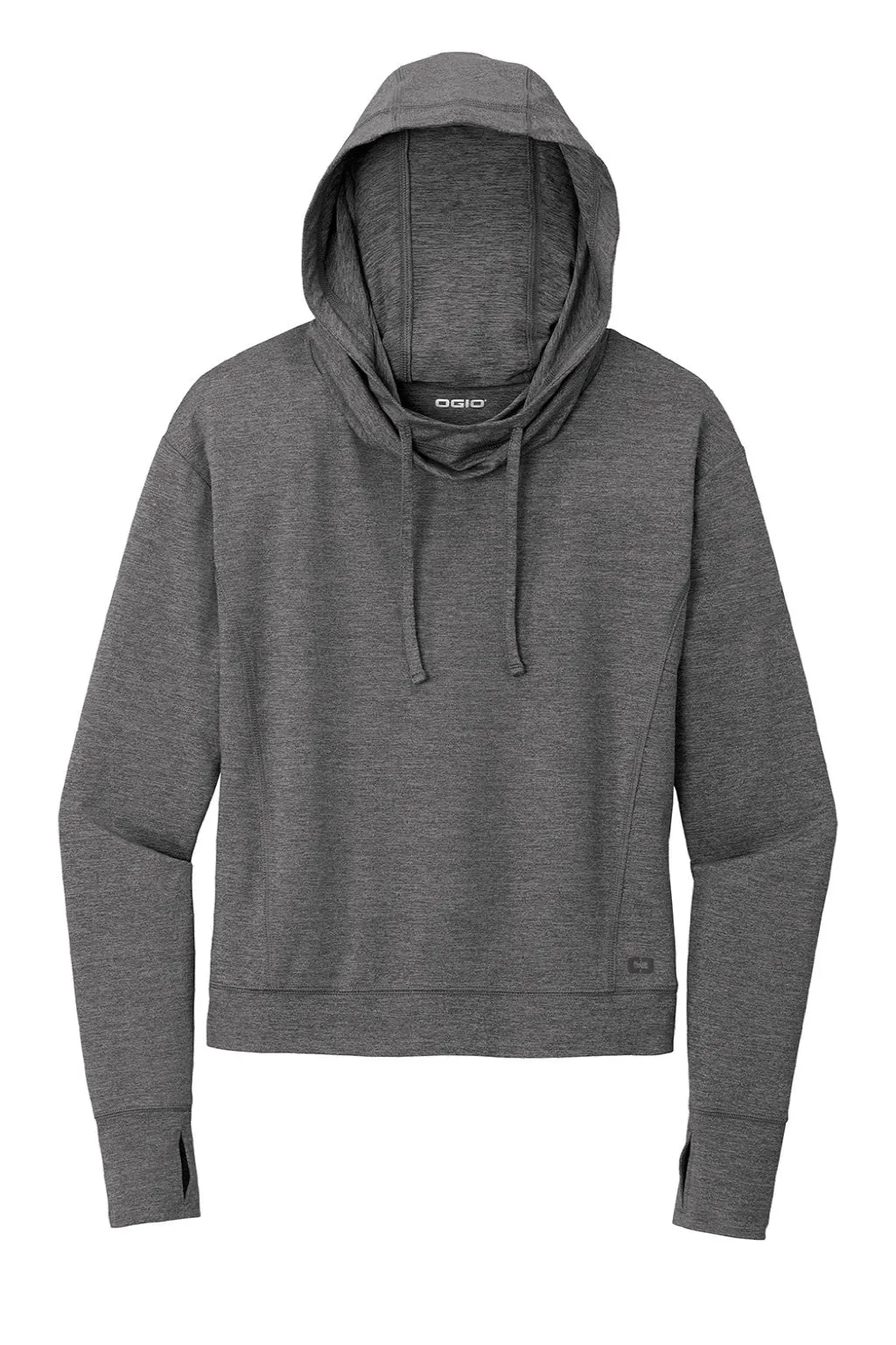 Ogio Womens Endurance Force Moisture Wicking Hooded Sweatshirt Hoodie - Heather Gear Grey