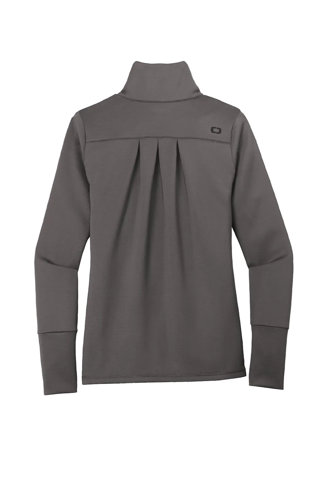 Ogio Womens Endurance Modern Performance Moisture Wicking Full Zip Sweatshirt w/ Pockets - Tarmac Grey