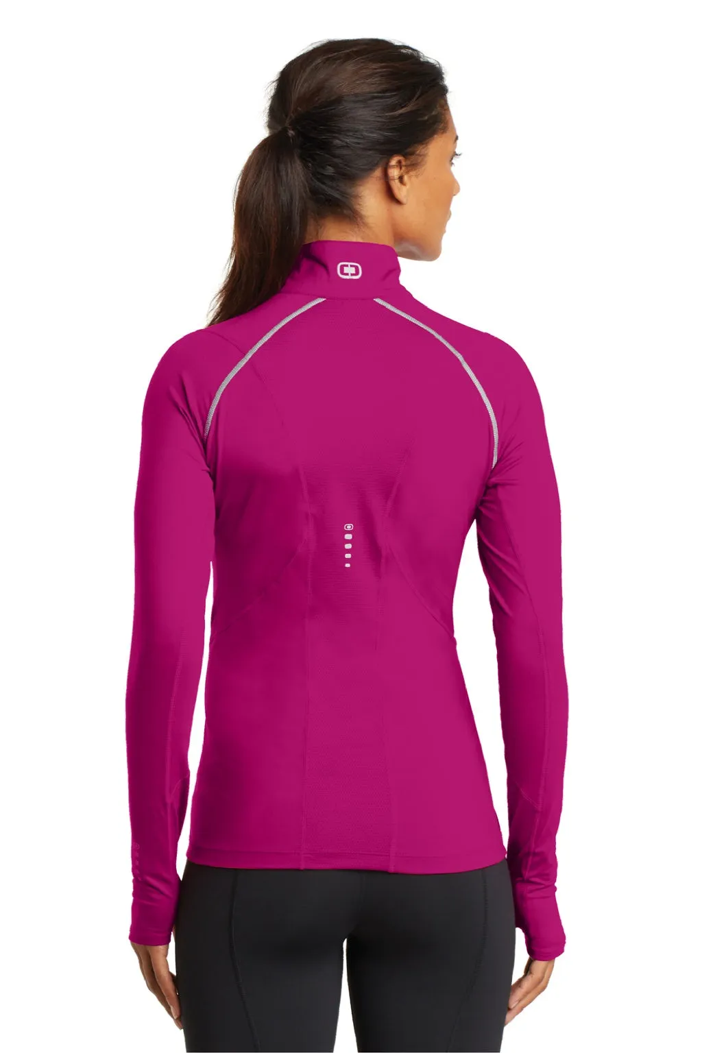 Ogio Womens Endurance Nexus Moisture Wicking 1/4 Zip Sweatshirt - Flush Pink
