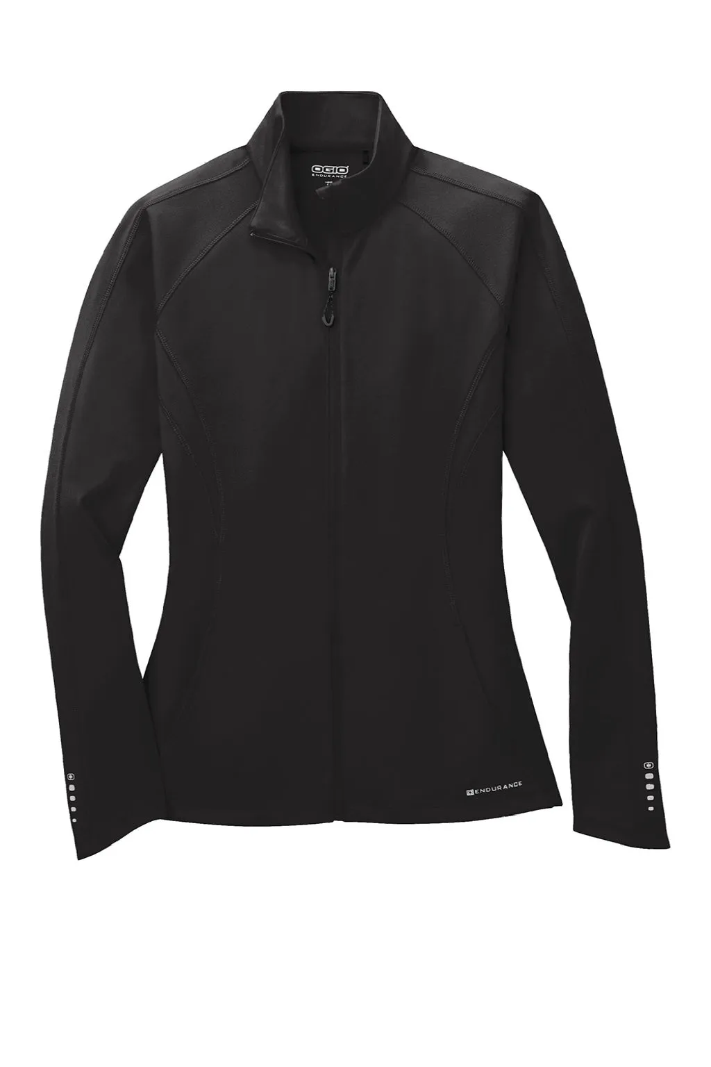 Ogio Womens Endurance Radius Moisture Wicking Full Zip Sweatshirt - Blacktop