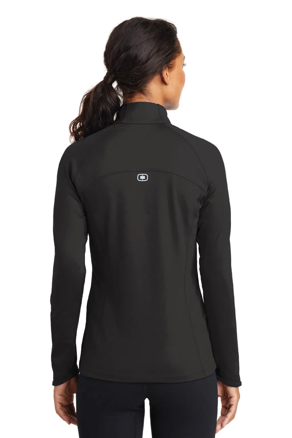 Ogio Womens Endurance Radius Moisture Wicking Full Zip Sweatshirt - Blacktop