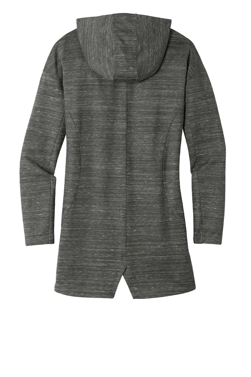 Ogio Womens Flux Full Zip Hooded Sweatshirt Hoodie w/ Pockets - Heather Tarmac Grey
