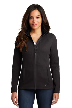 Ogio Womens Grit Full Zip Fleece Jacket - Blacktop
