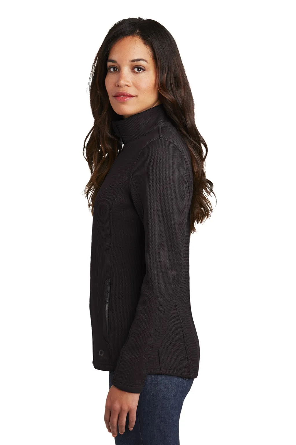 Ogio Womens Grit Full Zip Fleece Jacket - Blacktop