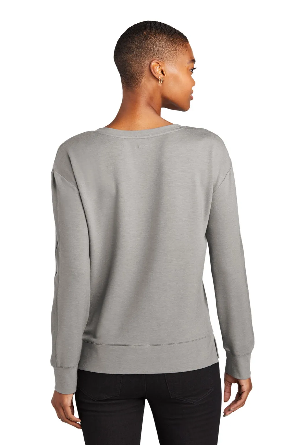 Ogio Womens Luuma Flex V-Neck Sweatshirt - Heather Petrol Grey