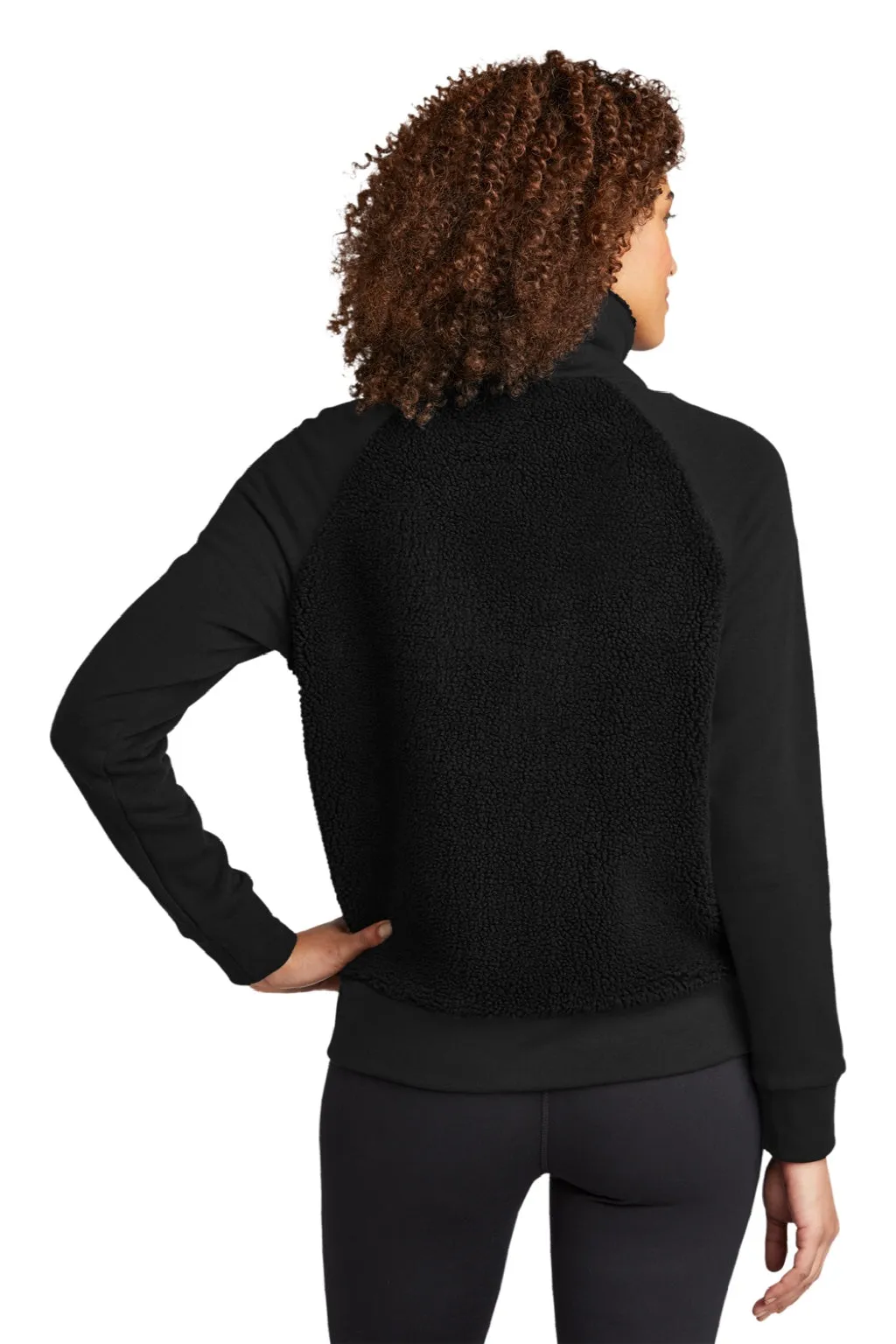 Ogio Womens Luuma Sherpa Fleece Full Zip Jacket - Blacktop