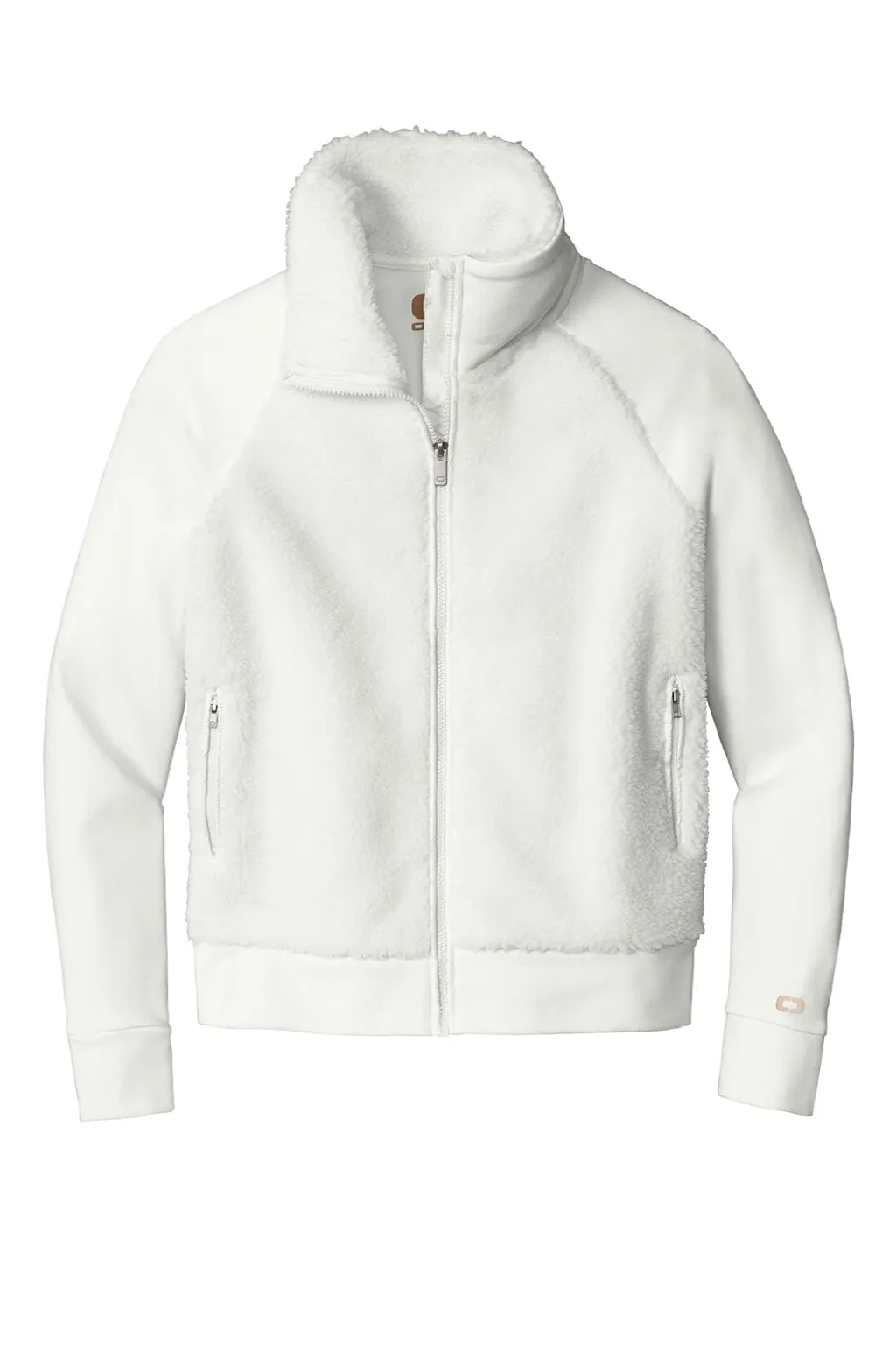 Ogio Womens Luuma Sherpa Fleece Full Zip Jacket - Ivory Snow