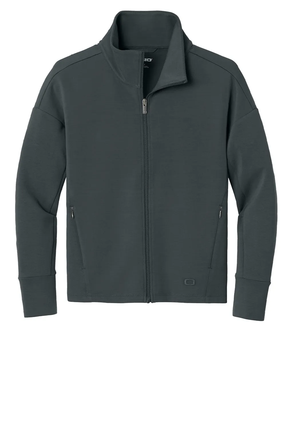 Ogio Womens Transcend Full Zip Sweatshirt w/ Pockets - Tarmac Grey