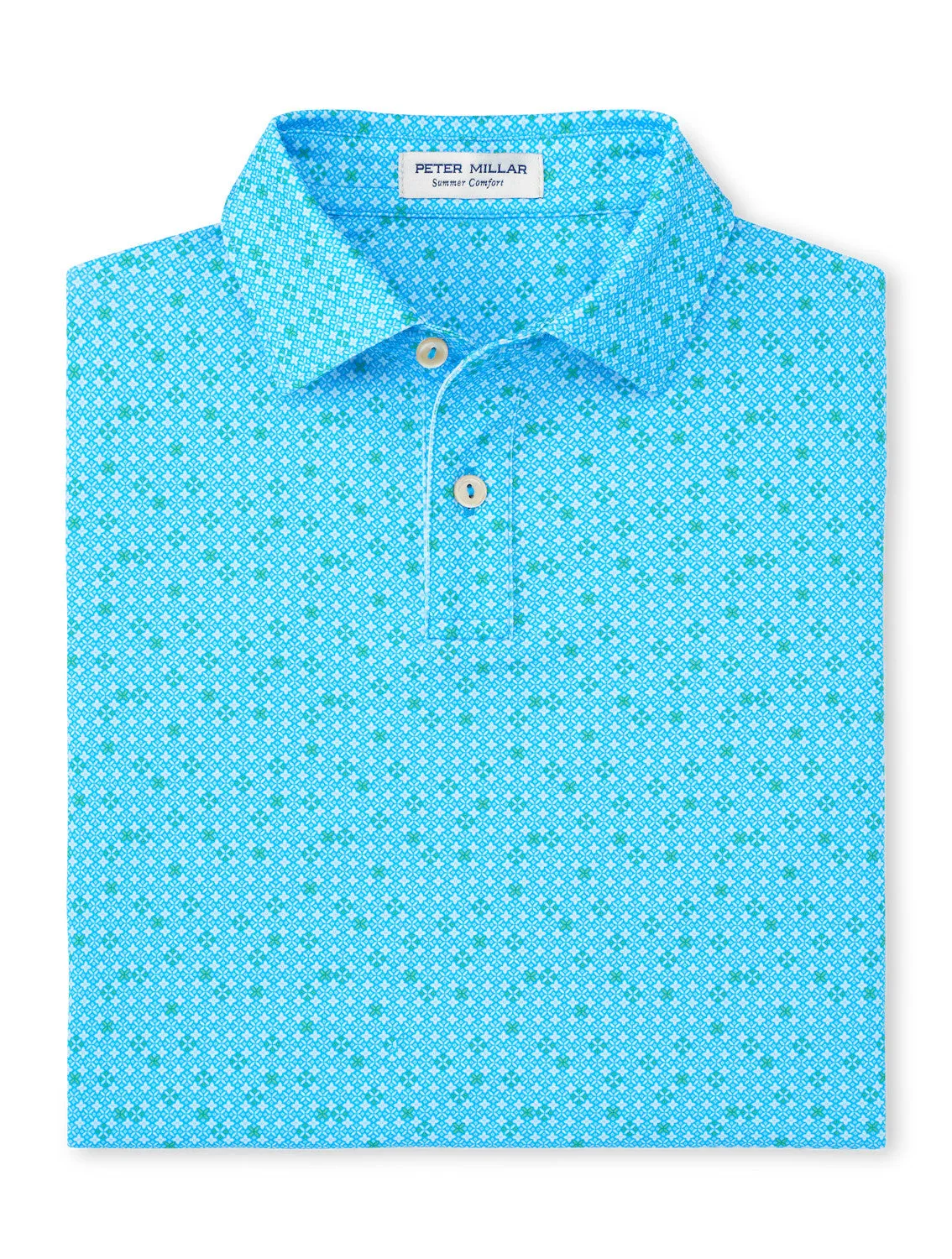 Peter Millar Men's Castellina Performance Jersey Polo Shirt - Riverbed Peter Millar Clothing