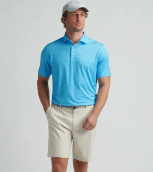 Peter Millar Men's Castellina Performance Jersey Polo Shirt - Riverbed Peter Millar Clothing