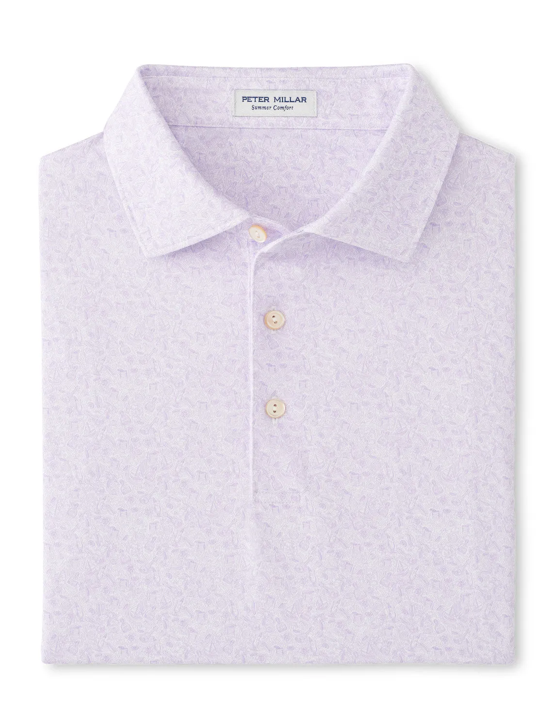 Peter Millar Men's Getaway Performance Jersey Polo Shirt - White Peter Millar Clothing
