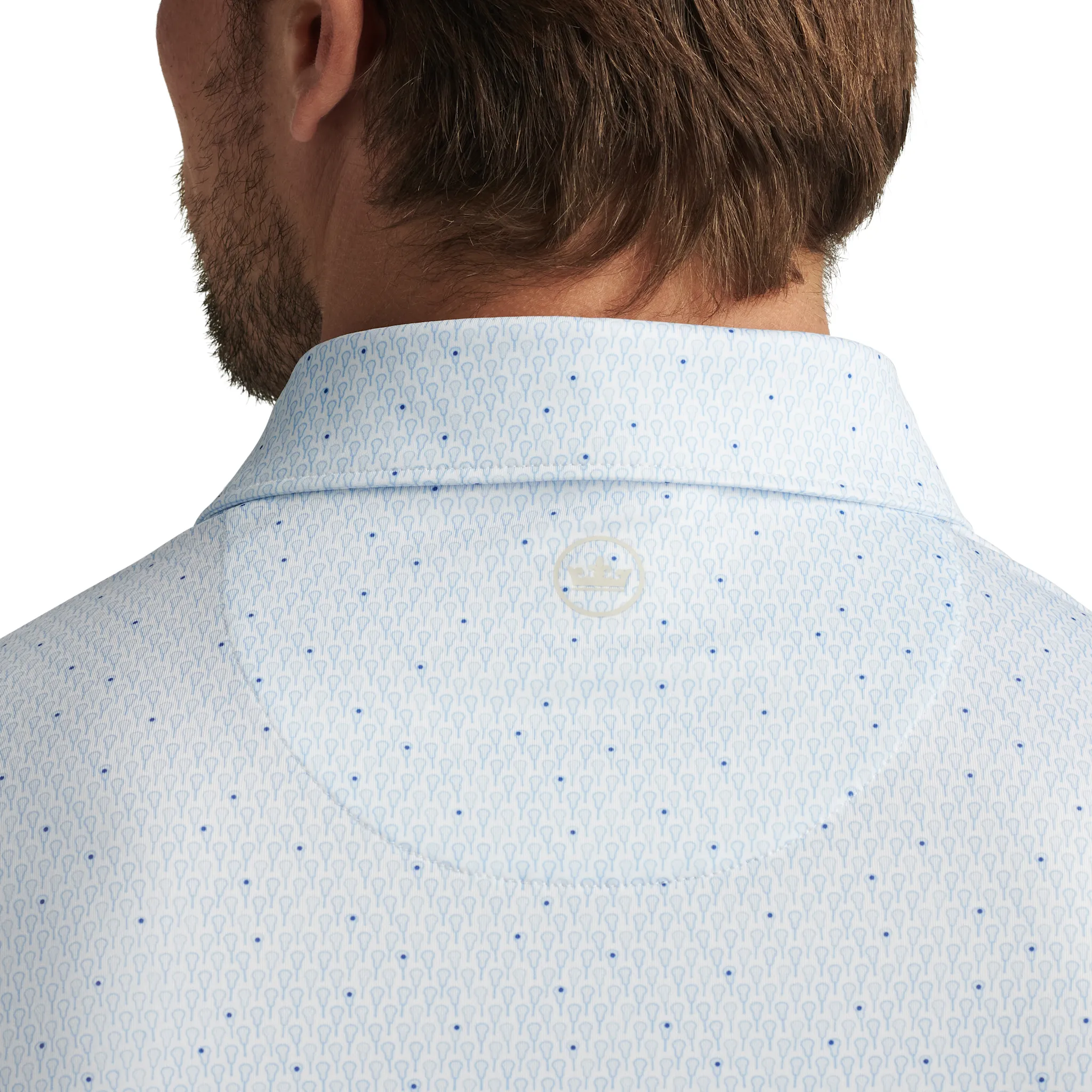 Peter Millar Men's Lacrosse Performance Jersey Polo Shirt - White Peter Millar Clothing