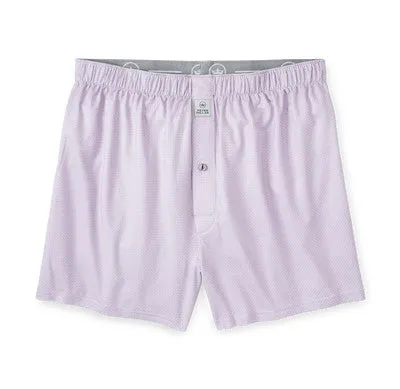 Peter Millar Men's Phoenix Performance Boxers - White/Cottage Blue Peter Millar Clothing