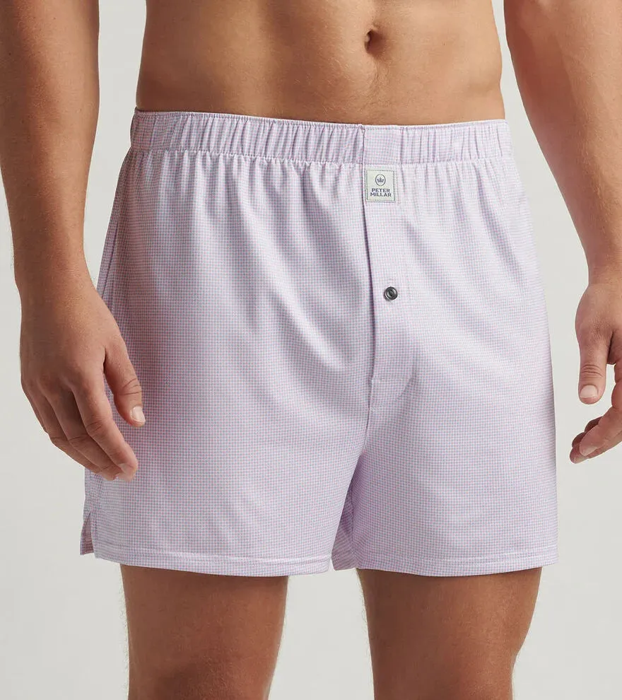 Peter Millar Men's Phoenix Performance Boxers - White/Cottage Blue Peter Millar Clothing