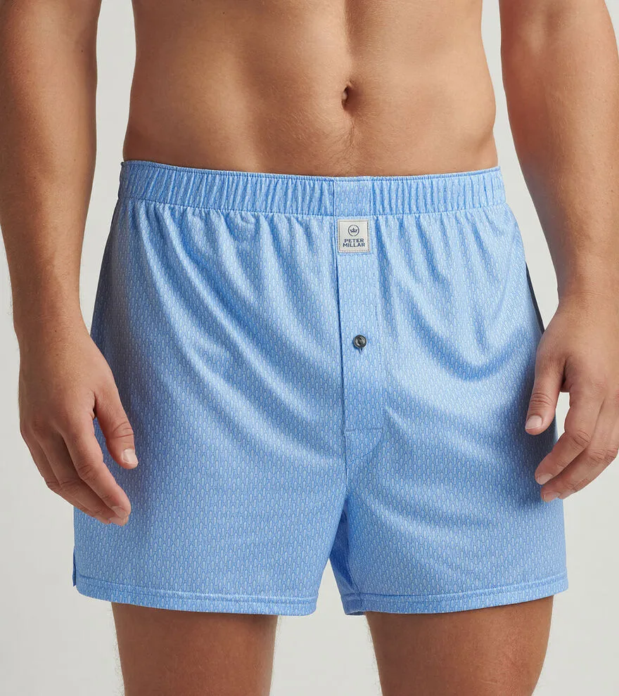 Peter Millar Men's Shake It Up Performance Boxers - Cottage Blue Peter Millar Clothing