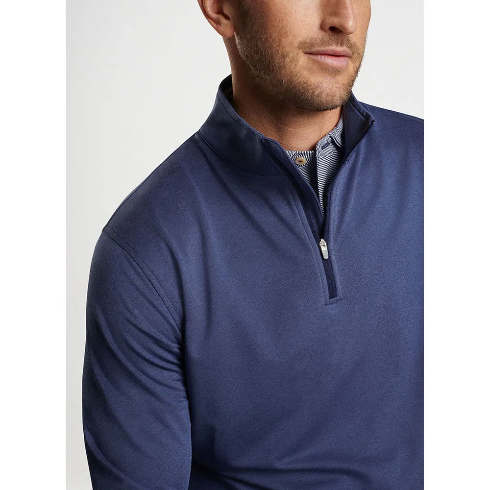 Peter Millar Perth Mélange Performance 1/4 Sweater - Navy* Peter Millar Clothing