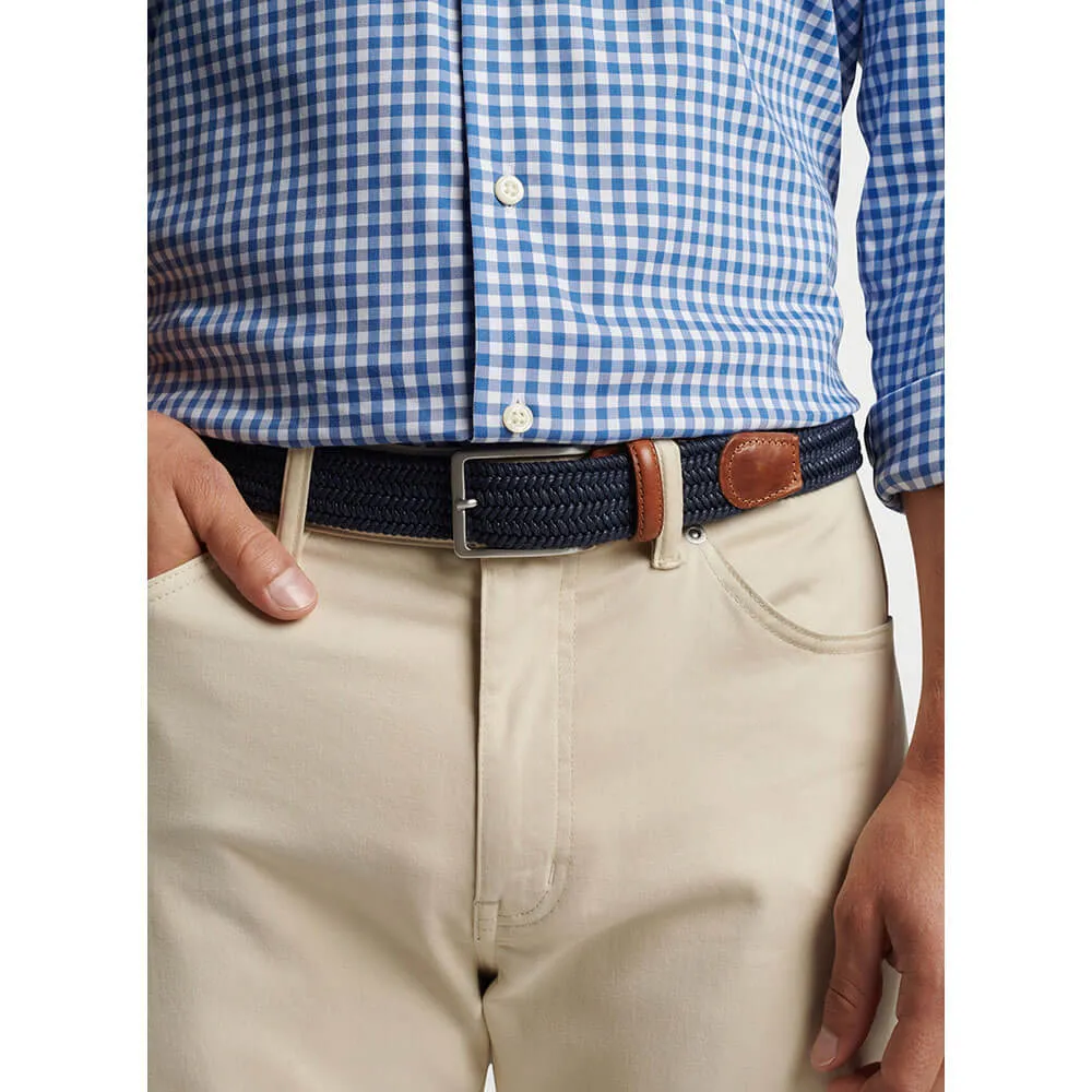 Peter Millar Waxed Braided Belt - Navy* Peter Millar Clothing