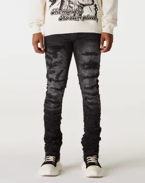 Pleated Shredded Jean