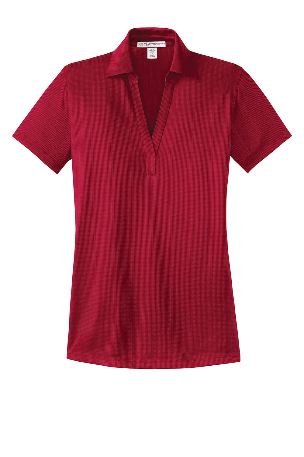 Port Authority Womens Performance Moisture Wicking Short Sleeve Polo Shirt - Rich Red