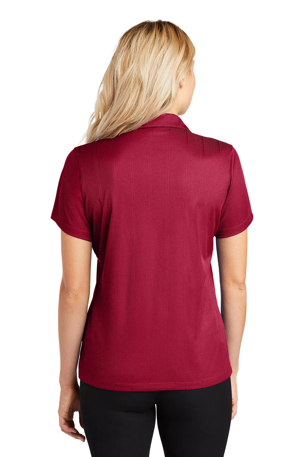 Port Authority Womens Performance Moisture Wicking Short Sleeve Polo Shirt - Rich Red