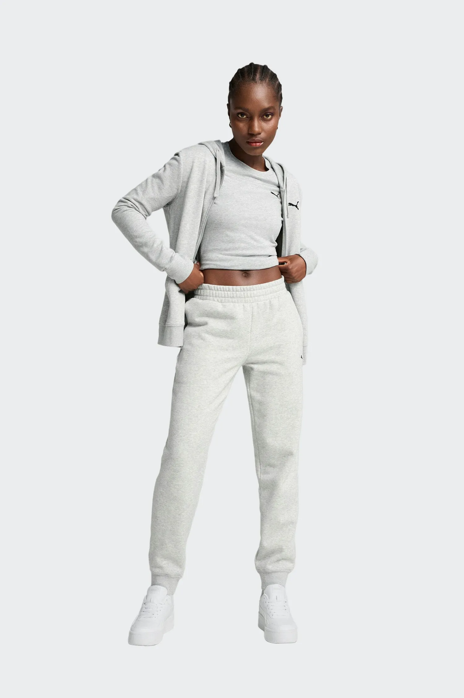 PUMA WOMEN'S ESSENTIALS SMALL LOGO GREY SWEATPANT