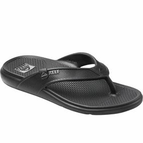 Reef Oasis All Black Mens Flip Flop
