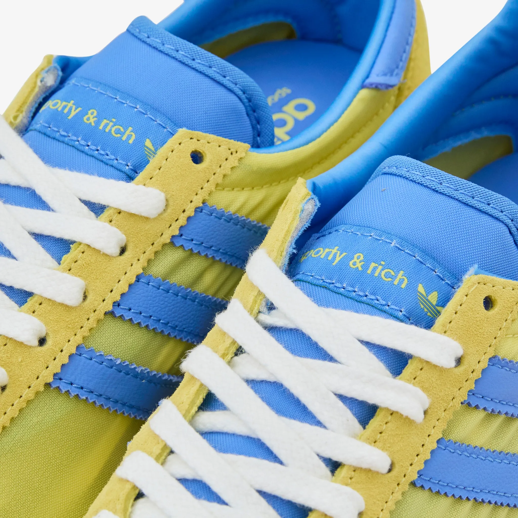 Sporty & Rich x Women's SL72 Light Yellow | Real Blue | Cloud White adidas Clothing