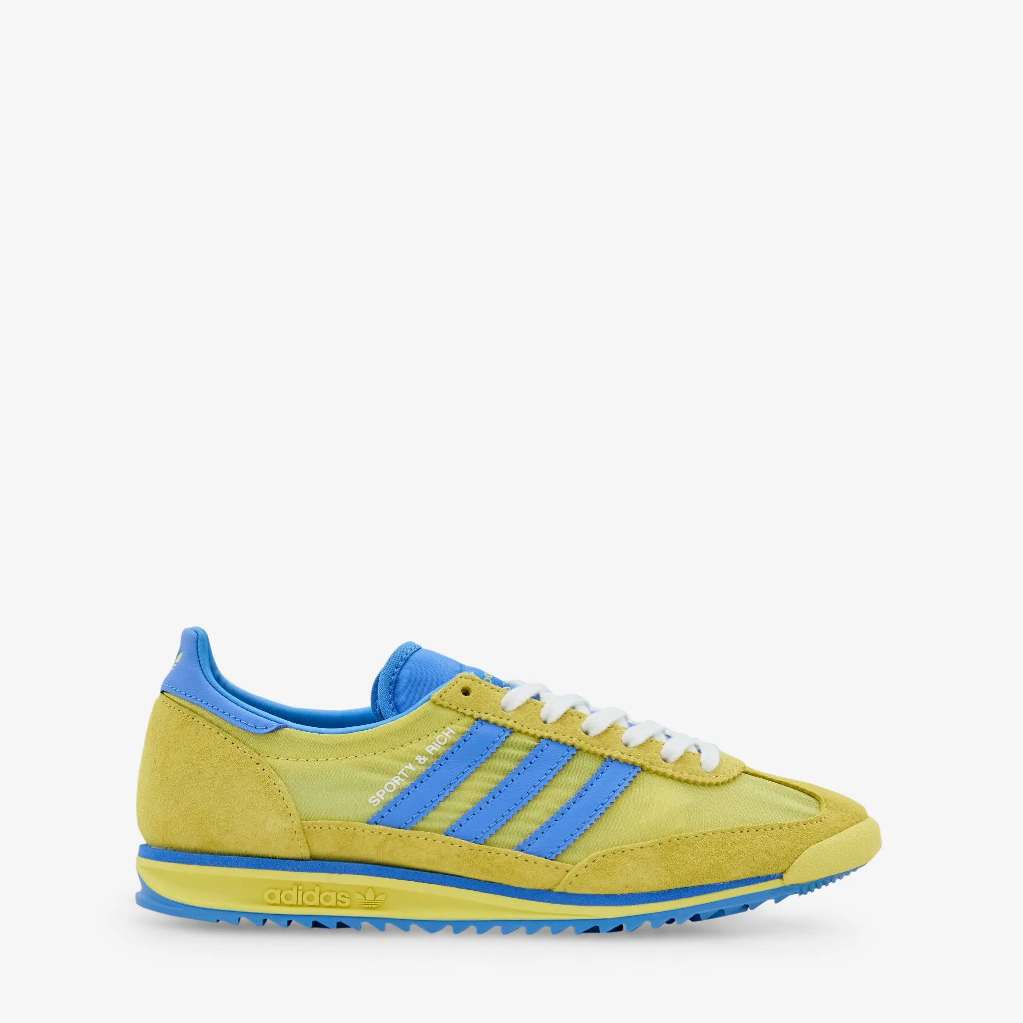 Sporty & Rich x Women's SL72 Light Yellow | Real Blue | Cloud White adidas Clothing