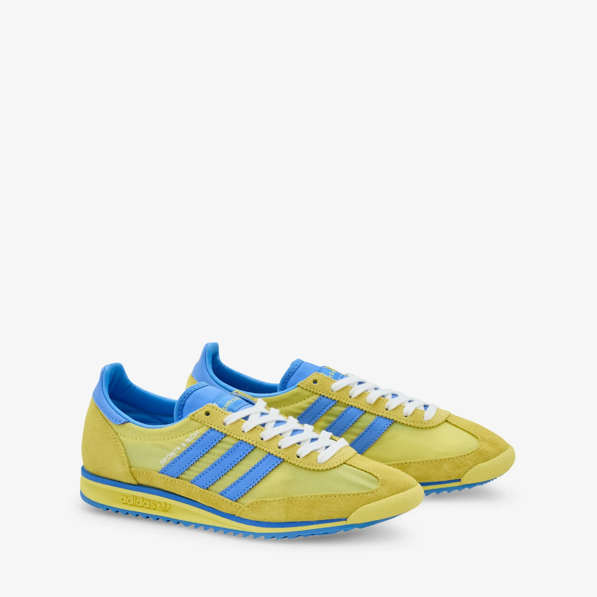 Sporty & Rich x Women's SL72 Light Yellow | Real Blue | Cloud White adidas Clothing