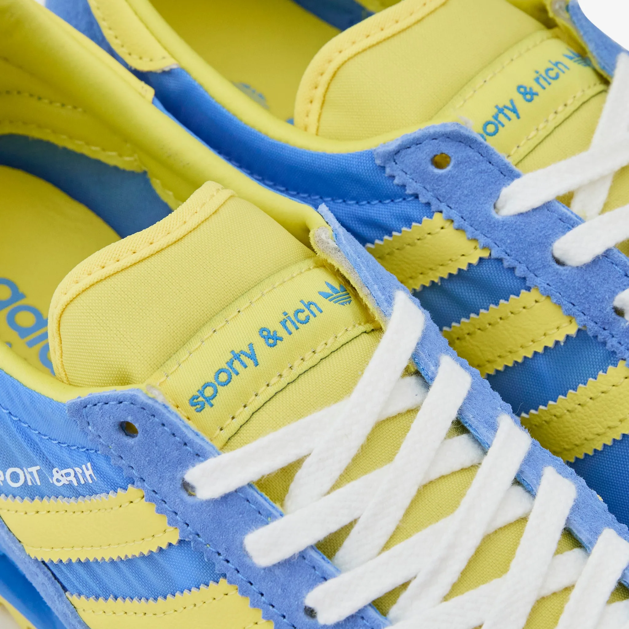 Sporty & Rich x Women's SL72 Real Blue | Light Yellow | Cloud White adidas Clothing