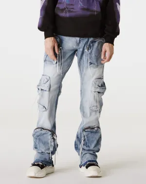 Stacked 3D Cargo Jeans