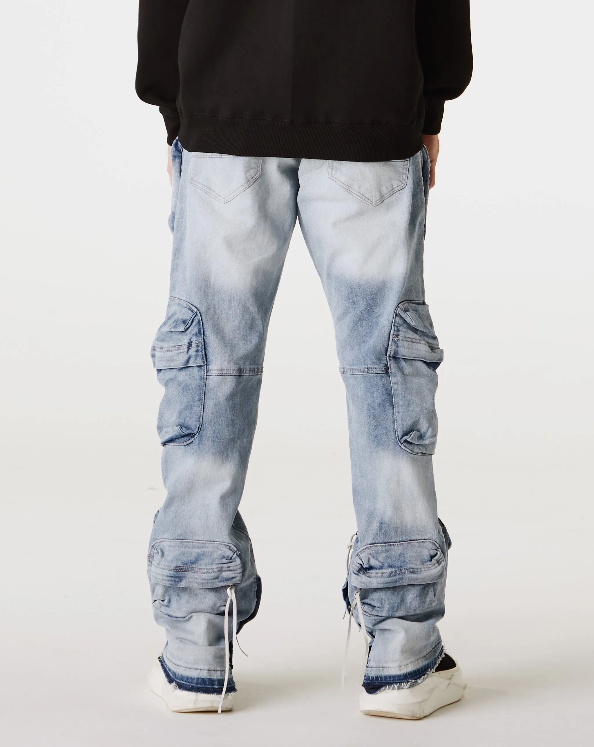 Stacked 3D Cargo Jeans