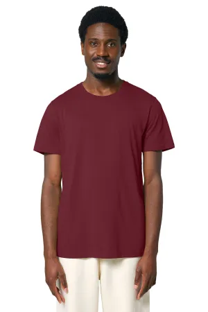 Stanley/Stella Mens Crafter Short Sleeve Crewneck T-Shirt - Burgundy Clothing Stanley-Stella