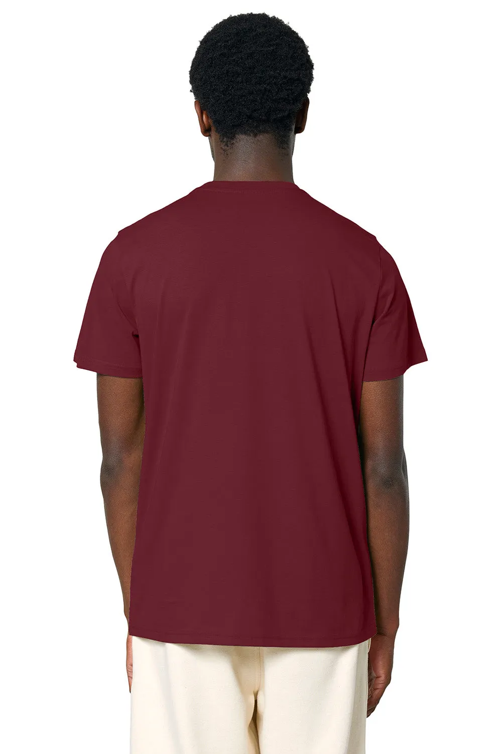 Stanley/Stella Mens Crafter Short Sleeve Crewneck T-Shirt - Burgundy Clothing Stanley-Stella