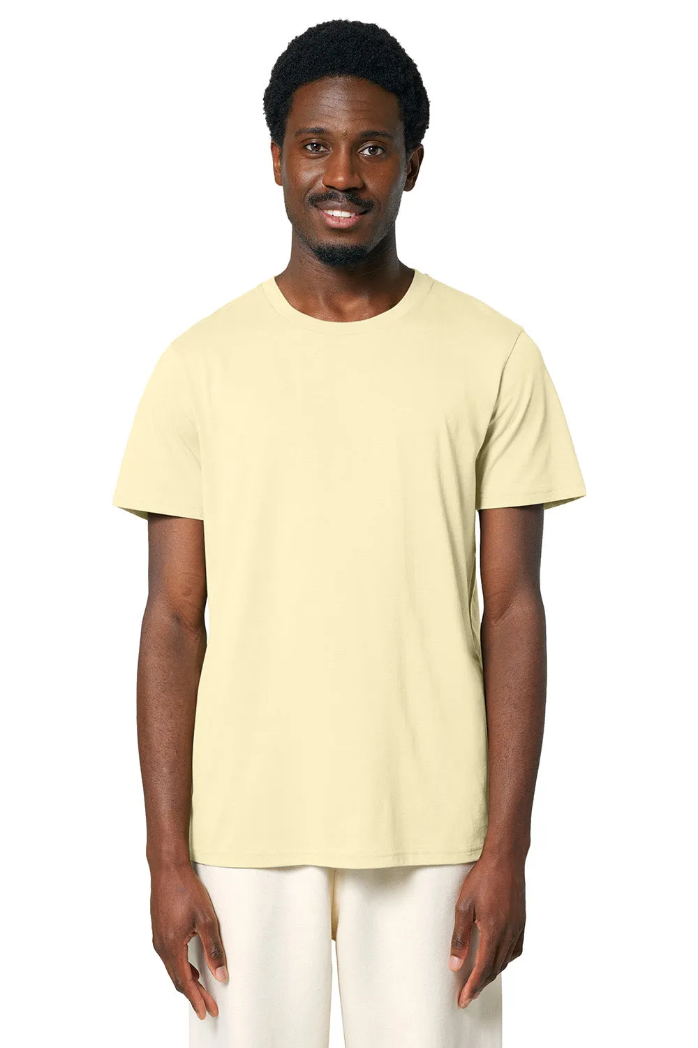 Stanley/Stella Mens Crafter Short Sleeve Crewneck T-Shirt - Butter Yellow Clothing Stanley-Stella